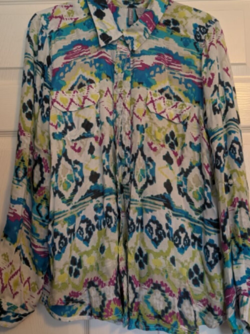 New Directions Long Sleeve Lightweight Blouse - Like New - Size L